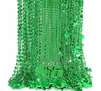ZYDNANYANG Kit d'accessoires pour la Saint Patrick, ensemble de perles vertes trèfle, décorations de fête irlandaises pour la journée irlandaise, vacances, festival, défilé, carnaval, M, Plastique