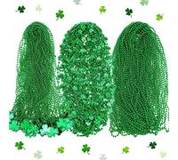 ZYDNANYANG Kit d'accessoires pour la Saint Patrick, ensemble de perles vertes trèfle, décorations de fête irlandaises pour la journée irlandaise, vacances, festival, défilé, carnaval, M, Plastique