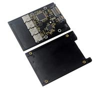 Zyeatary Carte adaptateur de 2,5 pouces 4 TF une SATA, unité d'état solide SSD de fabrication propre, pour carte de groupe Micro-SD une SATA