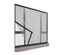 ZYEFGMFRQ Moustiquaire Noire Simple à Usage Domestique d'été, Maille, fenêtre d'écran Multi-Tailles, Rideau Bande Auto-adhésive de 2cm, 1 pièce(60cm,250cm)