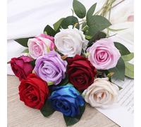 ZYEKIU 12 Pièces Rose Artificielle, 52 cm Fleurs Artificielles Deco, Rose Eternelle, Réalistes Fleur Sechees Decoration, Decoration Voiture Mariage, pour Mariage, Bouquets de Mariée (Multicolore)
