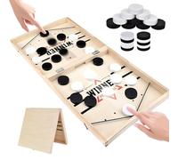 ZYEKIU 2 en 1 Jeu de Palet Interieur Fast Sling Puck Game Jeux de Société | Catapult Board Game Il Est Parfait pour Les Réunions de Famille Les Fêtes Entre Amis Les Moments pour Deux Joueurs (A)