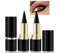ZYEKIU 2 Pièces Maquillage Femme Professional Makeup Eyeliner, Matte Quick Dry Eyeliner, Crayon Yeux Waterproof, Eyeliner Couleur Intense, Facile Précise Eye Liner Allday Tenue (Noir)