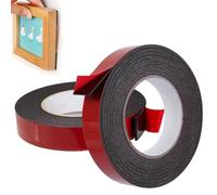 ZYEKIU 2 Pièces Ruban Adhésif Double Face en Mousse, Multi-Usage Extra Fort, Scotch Double Face 10m x 15mm, Mousse Autocollante, Résistant à L'eau et à la Température pour Intérieur et Extérieur