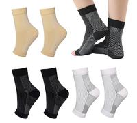 ZYEKIU 3 Paires Chaussette de Contention Homme Bas de Contention Femme Epine Calcanéenne Aponévrosite Plantaire Chaussettes de Compression Chaussettes Compression Femme Reflexologie Rlantaire