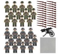 ZYEKIU 50 Pièces Soldat Militaire Jouet, Jouet Militaire Mini, Soldats en Plastique Intéressant, WW2 Soldats Jouets Peut être Assemblé, Base Militaire Jouet pour Fête d'anniversaire, Noël