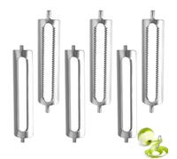 ZYEKIU 6 Pièces Lame de Rechange d'Eplucheur Eplucheur de Pomme Plate Lames Dentelées Econome Legumes Eplucheur Universel Multifonctions de Rechange Lames pour Eplucheur Turbo Professionnel
