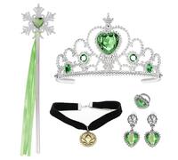 ZYEKIU Couronne Princesse 5 Pièces Diademe Enfant Baguette Magique