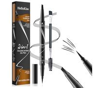 ZYEKIU Crayon Sourcil, Feutre Sourcil 2 en 1, Crayon Sourcils Microblading 3D Naturel, Eyebrow Pencil Noir, Crayon Sourcils Waterproof, pour Remplissez les et Tracez le Contour de l'eye-Liner