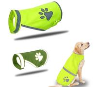 ZYEKIU Gilet Reflechissant Chien Gilet Reflechissant Safety Vest Confortable et Résistant Haute visibilité - Protège Votre Chien des Voitures et des Accidents de Chasse (Taille S)
