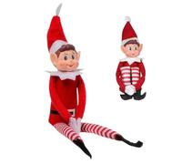 ZYEKIU Lutin Farceur de Noel Ornements Mignons, Elf on The Shelf Doux et Peut être Façonné à Volonté, Lutin Farceur Geeignet für Weihnachtsbaum-Party-Dekorationen und Geschenke (Elfie garçon)