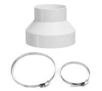 ZYEKIU Tuyau D'éChappement de 150 mm à 100 mm Est Livré avec un RéDucteur et 2 Colliers en Acier Inoxydable pour Une Installation Facile et Convient à Une VariéTé D'Utilisations de Ventilation