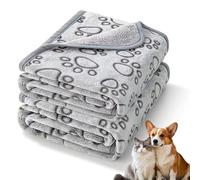 ZYETGH Couverture Chien Chat Lavable Douce Floconneuse 2 PièCes Gris 104x76 Cm Protection Canapé Lit Anti-Poils Griffures pour Petit Moyen Chien Chiot Chaton