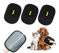 ZYETGH Lot de 3 gants magnétiques pour poils d'animaux - Double face - Réutilisables - Pour l'entretien et le retrait