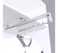 ZYFA Heavy Duty Porte-vêtements extractible Porte Pantalon Cintre Coulissant,penderie telescopique,Rail de Suspension pour Armoire à vêtements