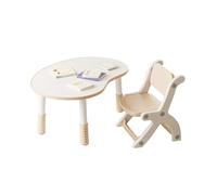 ZYFAB Activité Table d'arachide et chaises Set Hauteur réglable Table de Plateau Art Bureau avec siège Table de Fin pour Lecture Dessin Manger Jouer couvercles antidérapants,Marron