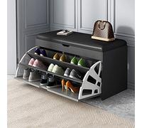 ZYFBD Banc de rangement à chaussures avec tiroir pour entrée et couloir, tiroir rabattable, bois avec rembourrage en polyuréthane