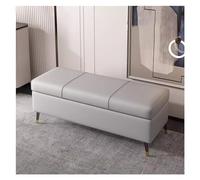 ZYFBD Banc de rangement capitonné ottoman pour le salon - Repose-pieds en tissu avec couvercle à charnière et pieds en métal - Meuble moderne