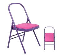 ZYFBD Chaise de yoga avec support lombaire - Structure en métal pliable pour Iyengar et Pilates - Chaise d'inversion durable et confortable