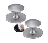 ZYFH8992 2 Pièces Poignée Autocollant en Acier inoxydable Tirer Tirage pour Chambre à Coucher sans trou Poignées pour placards Porte coulissante en verre Boutons d'Armoire Tiroir (Argent)