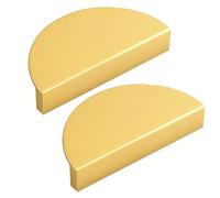 ZYFH8992 2 Pièces Poignée chambre d'enfant en Alliage d'Aluminium Tirer Tirage pour Chambre à Coucher Multicolore Poignées pour placards demi-lune Boutons d'Armoire demi-ronde Tiroir (Or,100mm)