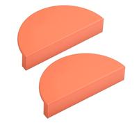 ZYFH8992 2 Pièces Poignée chambre d'enfant en Alliage d'Aluminium Tirer Tirage pour Chambre à Coucher Multicolore Poignées pour placards demi-lune Boutons d'Armoire demi-ronde Tiroir (Orange,100mm)