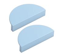 ZYFH8992 2 Pièces Poignée chambre d'enfant en Alliage d'Aluminium Tirer Tirage pour Chambre à Coucher Multicolore Poignées pour placards demi-lune Boutons d'Armoire demi-ronde Tiroir (bleu,100mm)