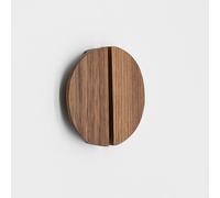 ZYFH8992 2 Pièces Poignée chambre d'enfant en Bois massif Tirer Tirage pour Chambre à Coucher Poignées pour placards demi-lune Boutons d'Armoire demi-ronde Tiroir (Noyer)