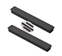 ZYFH8992 2 pièces Poignée Encastrées en Alliage d'aluminium Poignée rabattable Boutons Cachée pour Porte Coulissante invisible Poignet de Tirage Armoire Placard Tiroir Multi-couleurs (165mm,Noir)