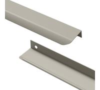 ZYFH8992 2 pièces Poignées placards cachée Boutons de tiroir arc de cercle tirette Tirage armoire invisible Coloré meuble alliage d'aluminium Poignet de Porte pour chambre (80mm,Gris)