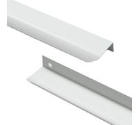 ZYFH8992 2 pièces Poignées placards cachée Boutons de tiroir arc de cercle tirette Tirage armoire invisible Coloré meuble alliage d'aluminium Poignet de Porte pour chambre (1200mm,Blanc)