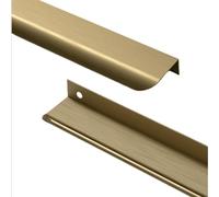 ZYFH8992 2 pièces Poignées placards cachée Boutons de tiroir arc de cercle tirette Tirage armoire invisible Coloré meuble alliage d'aluminium Poignet de Porte pour chambre (150mm,Bronze brossé)