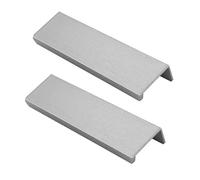 ZYFH8992 2 pièces Poignées pour placards cachée boutons de tiroir angle droit Poignées de Tirage armoire invisible tirette meuble alliage d'aluminium Poignet de Porte pour chambre (Gris,120mm)