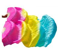 ZYFHYU 1 Paire d'éventails de Danse du Ventre Faits à la Main for Femmes pour La Danse du Ventre(Color 23,S-120cm-90cm)