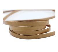 ZYFHYU Bande Plate en Cuir de Vache, Cordon véritable Enduit de Couleur for Bracelet et Collier, 8mm de Largeur, 2mm d'épaisseur, 1 mètre pour étagères, Ceintures et laisses(Natural)