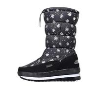 ZYFHYU Bottes d'hiver for femmes, chaussures chaudes en peluche, bottes mi-mollet, imperméables, en caoutchouc, antidérapantes, bottes de neige, grande taille pour femmes(Black snow,35)