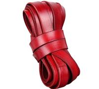 ZYFHYU Bracelet en Cuir rétro Rouge de 2 mètres, Cordon Plat/Rond en Cuir, Corde à bricoler soi-même, Fabrication de Bracelets pour étagères, Ceintures et laisses(Flat 15x2mm)