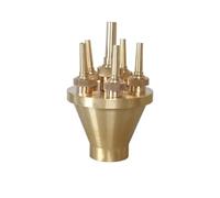 ZYFHYU Buses de Fontaine Droites centrales 1", 1,5", 2", for Piscine, fontaines Musicales d'extérieur, Paysage pour l'étang de Jardin(1.5 (Brass))