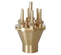ZYFHYU Buses de Fontaine Droites centrales 1", 1,5", 2", for Piscine, fontaines Musicales d'extérieur, Paysage pour l'étang de Jardin(2 (Brass))