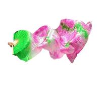 ZYFHYU Éventail de Danse du Ventre, Une Paire d'éventails allongés, éventail en Soie tie-Dye Fait à la Main pour La Danse du Ventre(1PC Type 2,Real Silk 280cm)