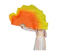 ZYFHYU Grand éventail de Danse 86 cm, Voile Pliable en Bambou dégradé, Peint à la Main, Accessoires de Spectacle for Danseuse de Danse Orientale pour La Danse du Ventre(Color 24,2pcs Right Hand)