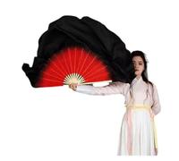 ZYFHYU Grand éventail de Danse 86 cm, Voile Pliable en Bambou dégradé, Peint à la Main, Accessoires de Spectacle for Danseuse de Danse Orientale pour La Danse du Ventre(Color 15,2pcs Right Hand)