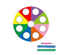 ZYFHYU Jouet d'extérieur interactif Multi-Personnes Whack-a-Mole Jeu de Parachute Parapluie Arc-en-Ciel Jouets de Parachute Parapluie Arc-en-Ciel pour Jeux Extérieur Activité(4M)