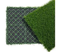 ZYFHYU Lot de 2 Dalles Gazon synthétique imbriquées 30,5 x, cm for aménagement paysager extérieur for terrasse, Balcon, Jardin