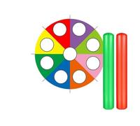 ZYFHYU Parachute Arc-en-Ciel Amusant for Tente, Jeux coopératifs, Jouets d'extérieur for activités de Team Building pour Jeux Extérieur Activité(3M Parachute 2 Rods)