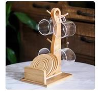 ZYFHYU Présentoir à tasses en bois forme d'arbre, support de rangement for café et thé pour Comptoir de Cuisine(Style 1)