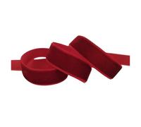 ZYFHYU Ruban en Velours Doux et Solide, 5 mètres, 6 mm, 10 mm, 15 mm, 19 mm, 25 mm, for décoration de Robe, nœud Papillon, fête de Mariage pour la Couture et la décoration(Sherry-5 Yard,15mm)