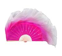 ZYFHYU Voile éventail de Danse 86 cm, Une Paire, Accessoire de Costume de Danse Orientale, dégradé, Accessoires de Danseuse, Double Face, Rond pour La Danse du Ventre(Color 8,1pcs Right 1pcs Left)