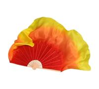 ZYFHYU Voile éventail de Danse 86 cm, Une Paire, Accessoire de Costume de Danse Orientale, dégradé, Accessoires de Danseuse, Double Face, Rond pour La Danse du Ventre(Color 11,2pcs Right Hand)
