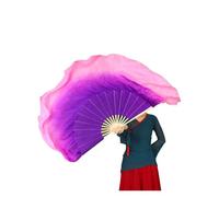 ZYFHYU Voile éventail de Danse 86 cm, Une Paire, Accessoire de Costume de Danse Orientale, dégradé, Accessoires de Danseuse, Double Face, Rond pour La Danse du Ventre(Color 20,2pcs Right Hand)